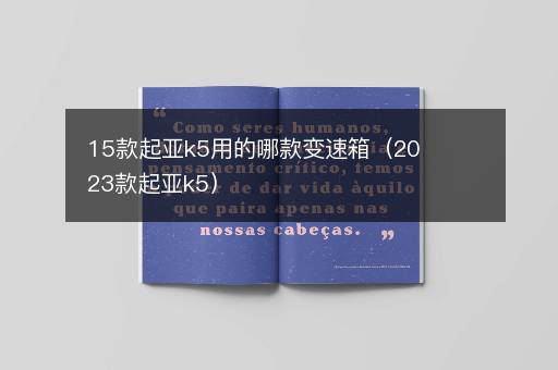 15款起亚k5用的哪款变速箱（2023款起亚k5）